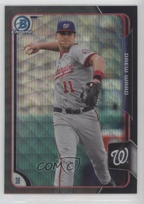 2015 Bowman Chrome Prospects Asia Exclusive Black Wave Refractor Drew Ward g6p
