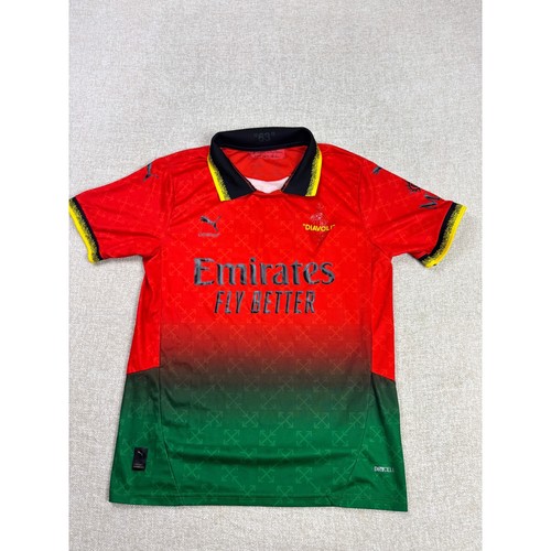 Puma x Off-White AC Milan 2025 Pre-Match Jersey Red Green Gradient Soccer Shirt