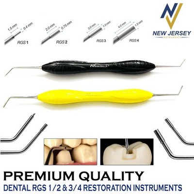 Dental Instrument RGS 1-2 / 3-4 Silicone Handle Depth Dimensions for Restoration
