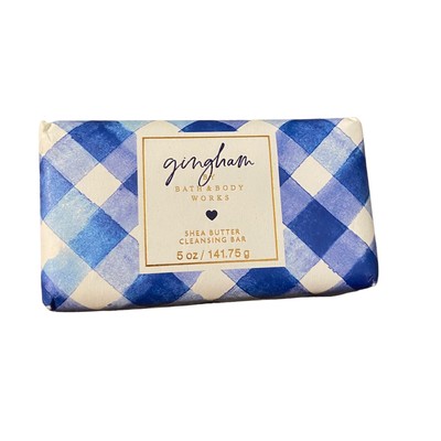 Bath Body Works Gingham Shea Butter Cleansing Bar Soap 5oz Coconut Oil NEW 