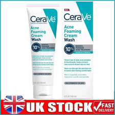 Acne Treatment Face Wash CeraVe 10% Benzoyl Peroxide Foaming Cream Cleanser