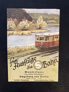 SPD für Ausflüge die S Bahn. Wanderkarte zum amtlichen Taschenfahrplan.