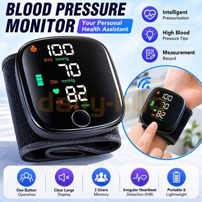 #ad Wrist Blood Pressure Monitor Automatic BP Machine Digital Cuff Heart Rate LCD $13.99
