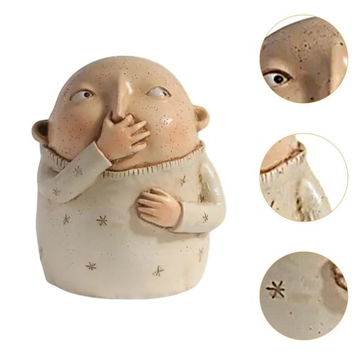 Holding Nose Bathroom Statue Funny Bathroom Decor Cabinet Weird Decor Modern - Picture 4 of 6