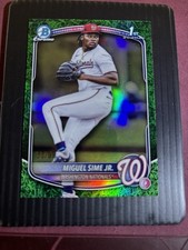 2025 Bowman Draft Chrome Green Grass Refractor /99 Miguel Sime Jr #BDC-181