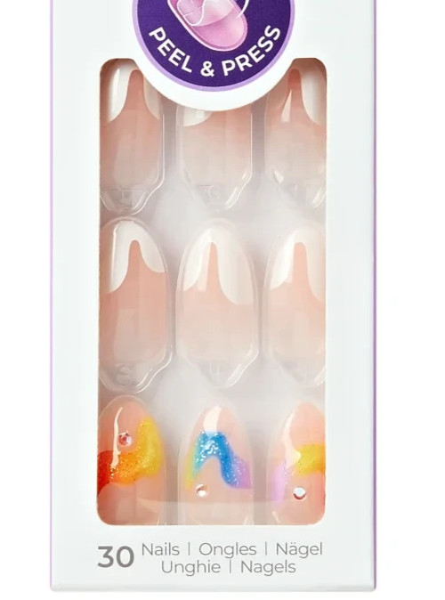KISS IMPRESS PRESS ON FALSE NAILS ONE STEP MANICURE MEDIUM LENGTH NEW PURRRIDE