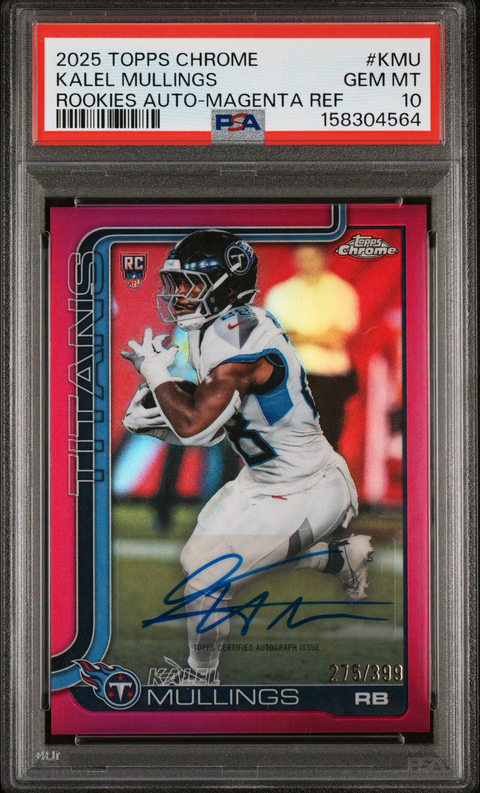 Kalel Mullings Topps Chrome Rookies Autograph #KMU Magenta Refractor
