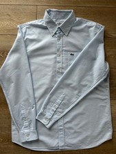 Mens Lacoste Light Blue Shirt Long Sleeve Size M 40