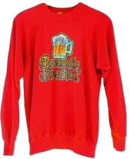 S/M Vtg 70s Beer Distressed Skate Punk Rock Dogtown Raglan Thin 50/50 Sweatshirt