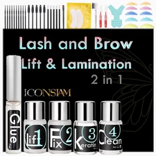 Lash Lift Kit, Lash Lifting and Brow Lamination 2 in 1, DIY Eyelash Perm at Home