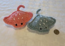 Crochet Handmade Stingray Pair Stuffed Animal Ocean amigurumi