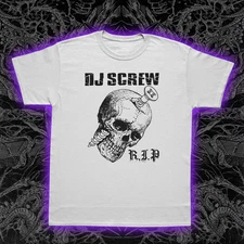 Rare! DJ Screw Gift T-shirt White Shirt Short Sleeve S to 5XL PA077