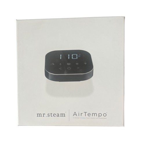 Mr. Steam AirTempo Wireless Touch Control w/ Steamhead Blk 104412BK New Open Box