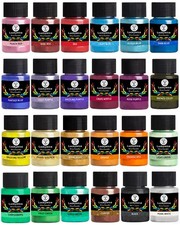 Upgrade Luckymica Mica Powder, 24 Colors Pearlescent 24 Colors-Upgraded