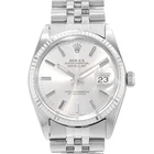 Rolex Datejust 36 16014 Vintage Silver Index Dial Steel Automatic Mens Watch