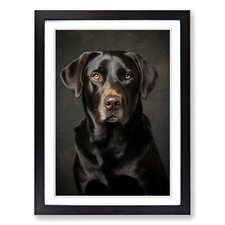 Labrador Retriever Classicism Framed Canvas Wall Art Print Poster Picture