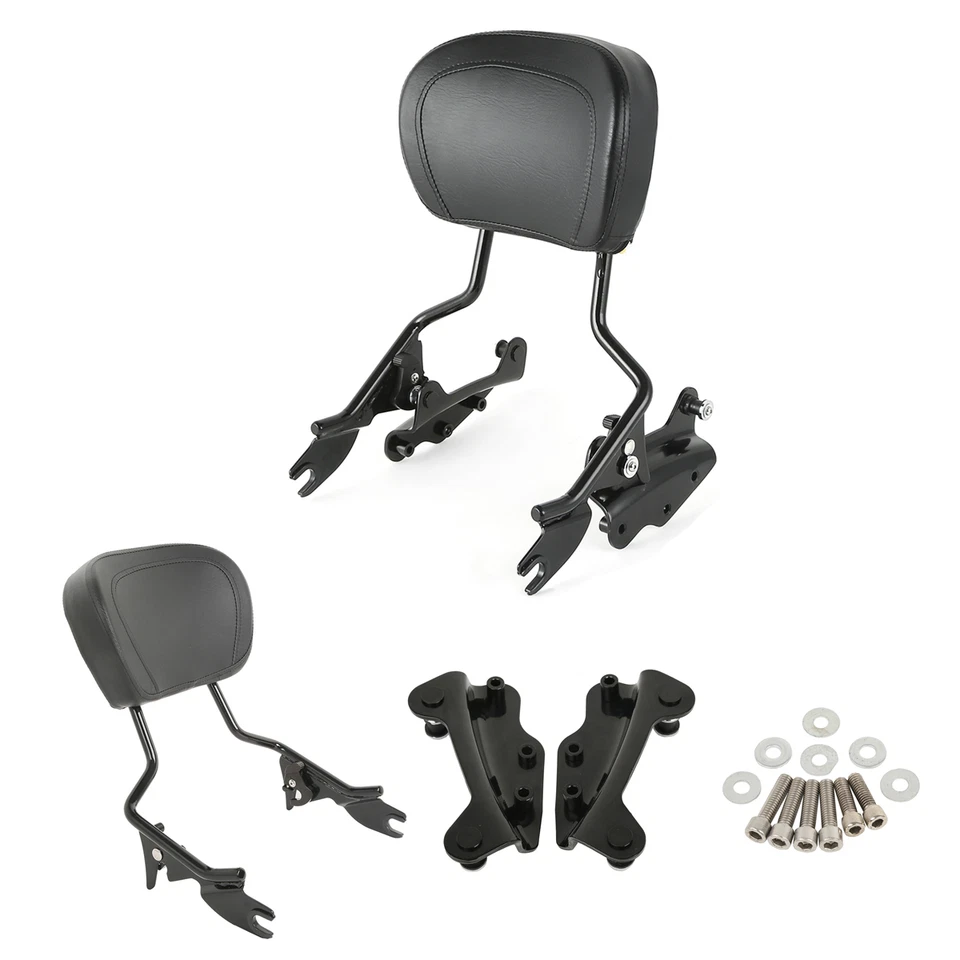 4 Point Docking Kit Backrest Sissy Bar Fit For Harley Touring Road Glide 09-13 - Image 2 of 4