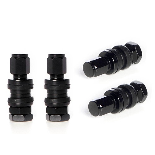 VS33 Shorty Black Bolt-in Valve Stems Set of 4
