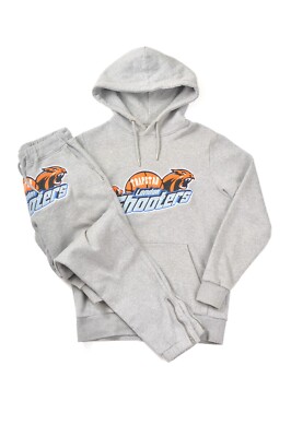 Trapstar London Shooters Tracksuit Hoodie Pants Grey/Orange Made in Portugal S