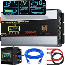 YQ Power Inverter 12V to 240V 3000W 6000W Caravan Motorhome Converter LCD Remote