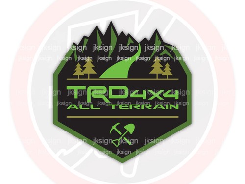 ALL TERRAIN Sticker (2 Decals) Fits on TOYOTA TACOMA TRD 4X4 Off-road - Picture 6 of 10