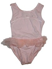 Girl Freestyle by Danskin Pink Bling Skirted Dance Leotard Size XS 4/5