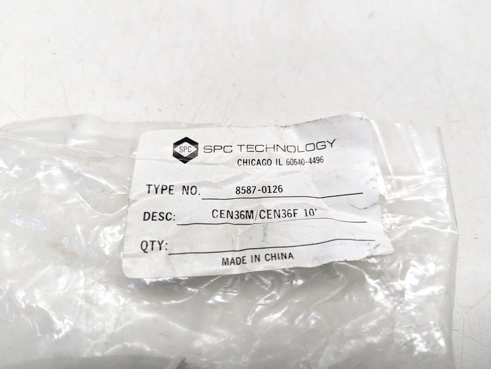 SPC Technology Type 8587-0126 CEN36M/CEN36F 10' Cable - Image 2 of 3