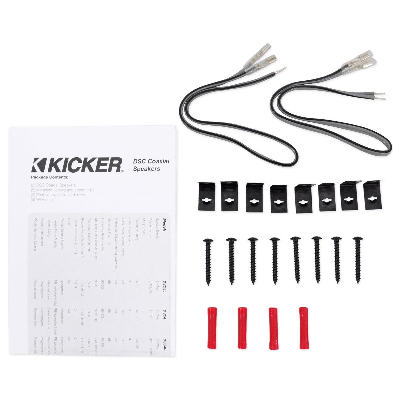 2 Пары 2-полосных Автомобильных динамиков Kicker 41DSC684 6x8 4-Канальный Усилитель Комплект усилителей