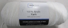 Mainstays Acrylic Yarn, 7 OZ  WHITE