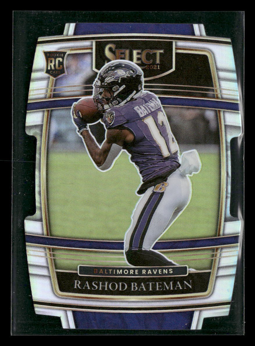 2021 Select Rashod Bateman #55 SILVER Prizm Die Cut RC Baltimore Ravens