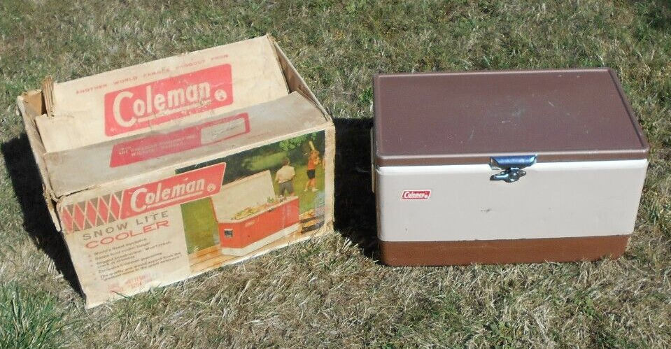 Coleman Snow Lite Cooler VTG Butternut 5254 709 Original Box Coleman Snow Lite Cooler VTG Butternut 5254 709 Original Box