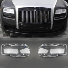 LH+RH Front Headlight Lens Cover Housing Shell For For Rolls-Royce Ghost 2010-14