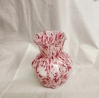 VIntage Fenton rose mist Vasa Murrhina melon vase
