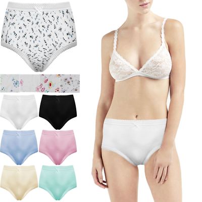 3er PACK DAMEN MAXI SLIPS DAMEN FULL MAMA SLIP UNTERWÄSCHE SLIPS 36-54