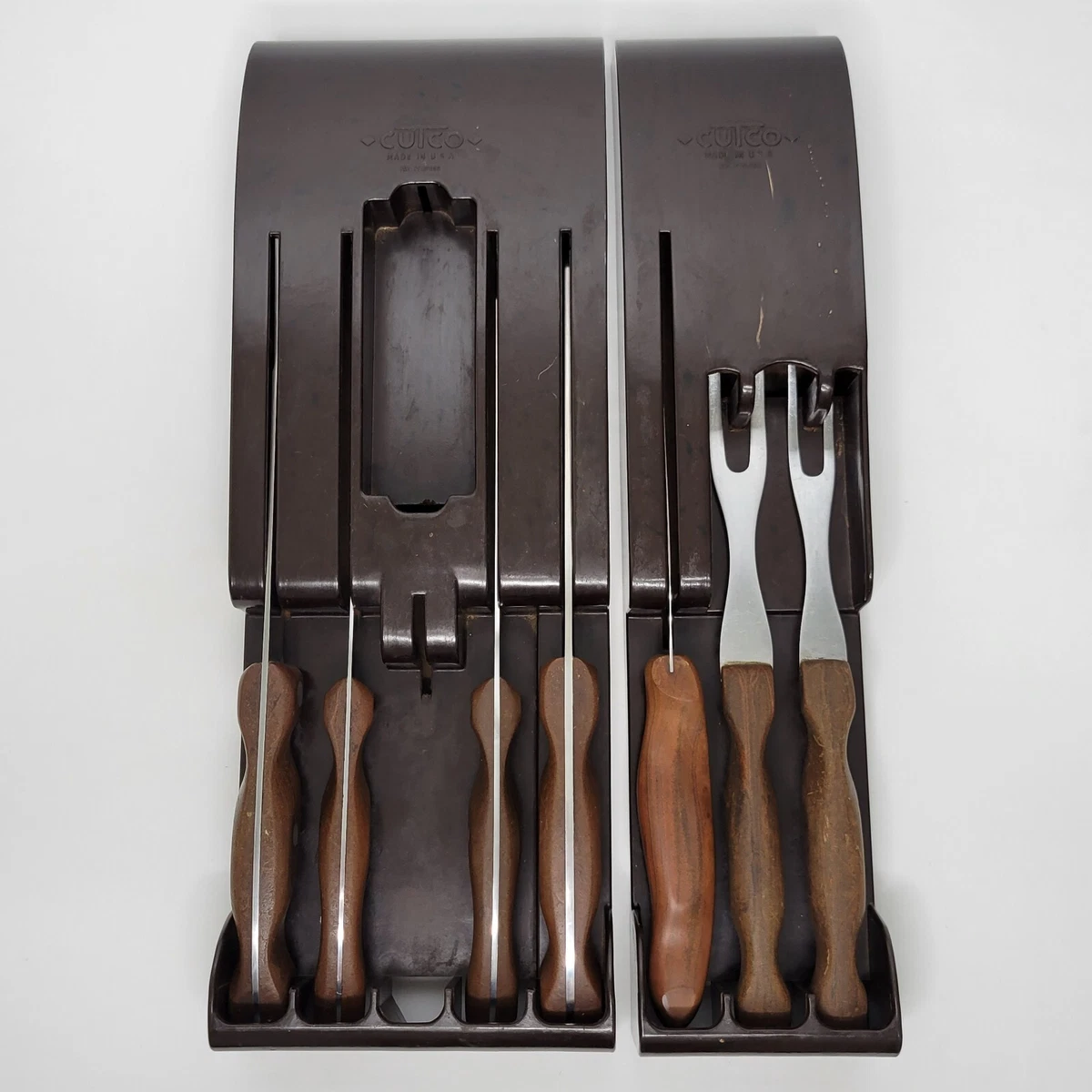 Vintage CUTCO Serving Fork Set 15 Bakelite Wall Mount Forks