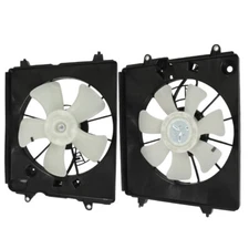 Left+Right Pair For Honda CR-V CRV 2010-2011 AC Condenser Radiator Cooling Fan