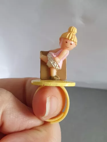 Rare Vintage Bluebird 1991 Polly Pocket Rosie Learns Ballet Ring 100% Complete