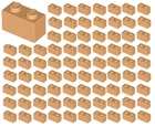 ☀️100x NEW LEGO 1x2 Medium Nougat Brick (ID 3004) BULK Parts City Building