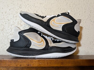 Nike Kyrie Low 5 White Black Metallic Gold Men display picture 1