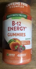 Nature’s Truth B12 Energy Gummies 48 ct Supplement Caffeine Free Exp 01/2026 NEW