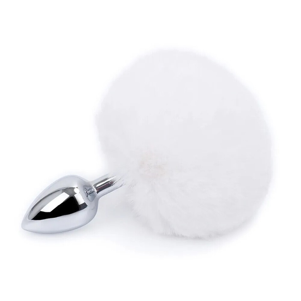 Plug Furro Bunny Tail Metal Anal Butt Plug Furry Sex Toy for Women Cosplay Fantasy ...