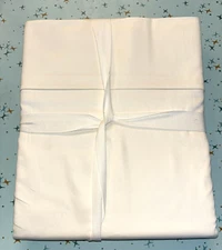 NEW Pottery Barn Essential Sateen Classic Ivory Sheet Full Flat 100% Cotton