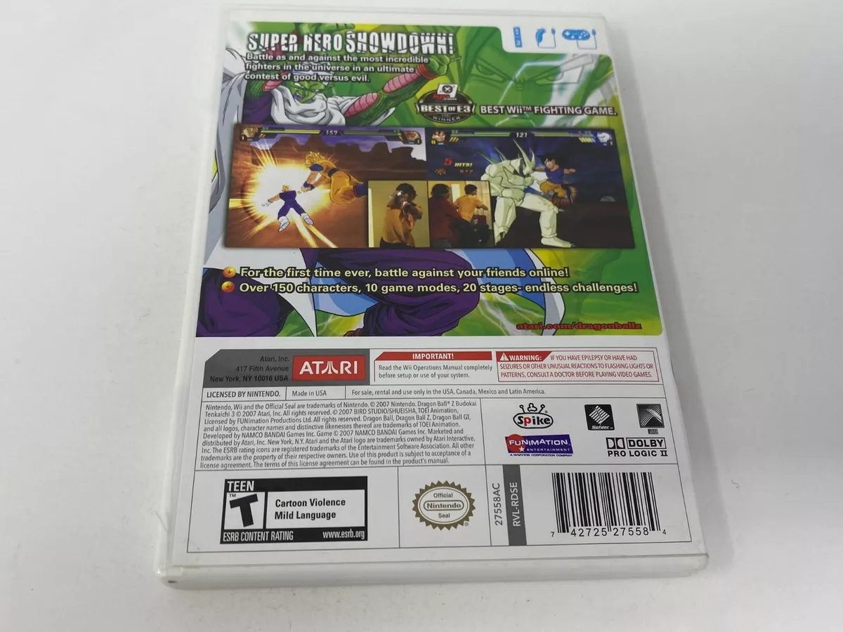 Dragon Ball Z Budokai Tenkaichi 3 Wii - CIB - US Version