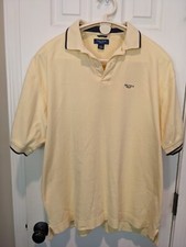 Nautica Golf Men's Shirt, Size XL, Yellow/Black Trim, 100% otton
