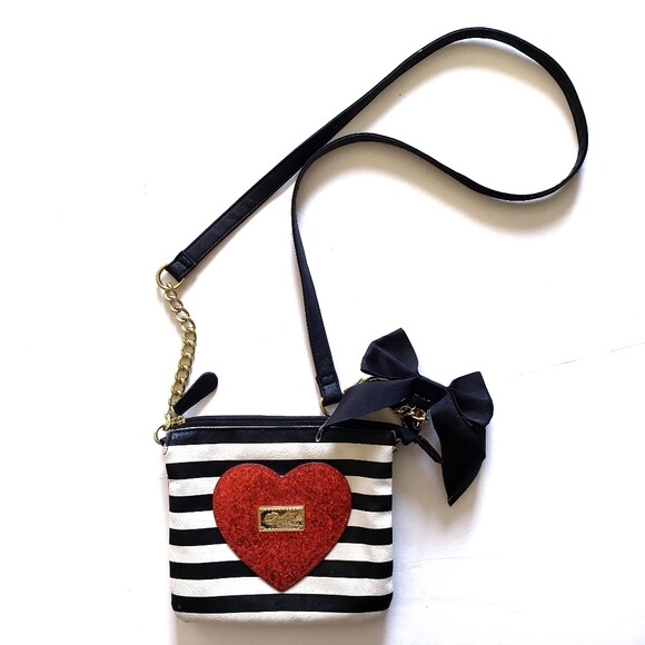 Betsey Johnson Crossbody Bag Luv Betsey Stripe Glitte… Gem