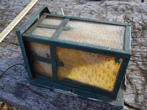 Vintage antike Kunsthandwerk Lampe Wandleuchte Außenleuchte, neu verkabelt - Bild 11 von 11
