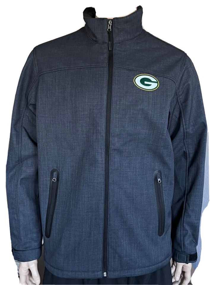G-III Sports NFL Green Bay Packers Soft Shell Jacket Size M Fleece Lined Zipped - Image 2 of 4