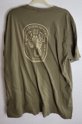 5.11 Tactical Mens 2XL Green Scorpion Graphic Short Sleeve T-Shirt