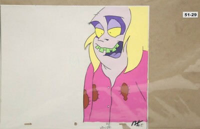 Beetlejuice Original Production Drawing And Cel 51-29 Used Cond.