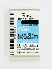  6-Pieces Kerr K-Files Hand Files Size-45-80 ASST Length 25mm 61395